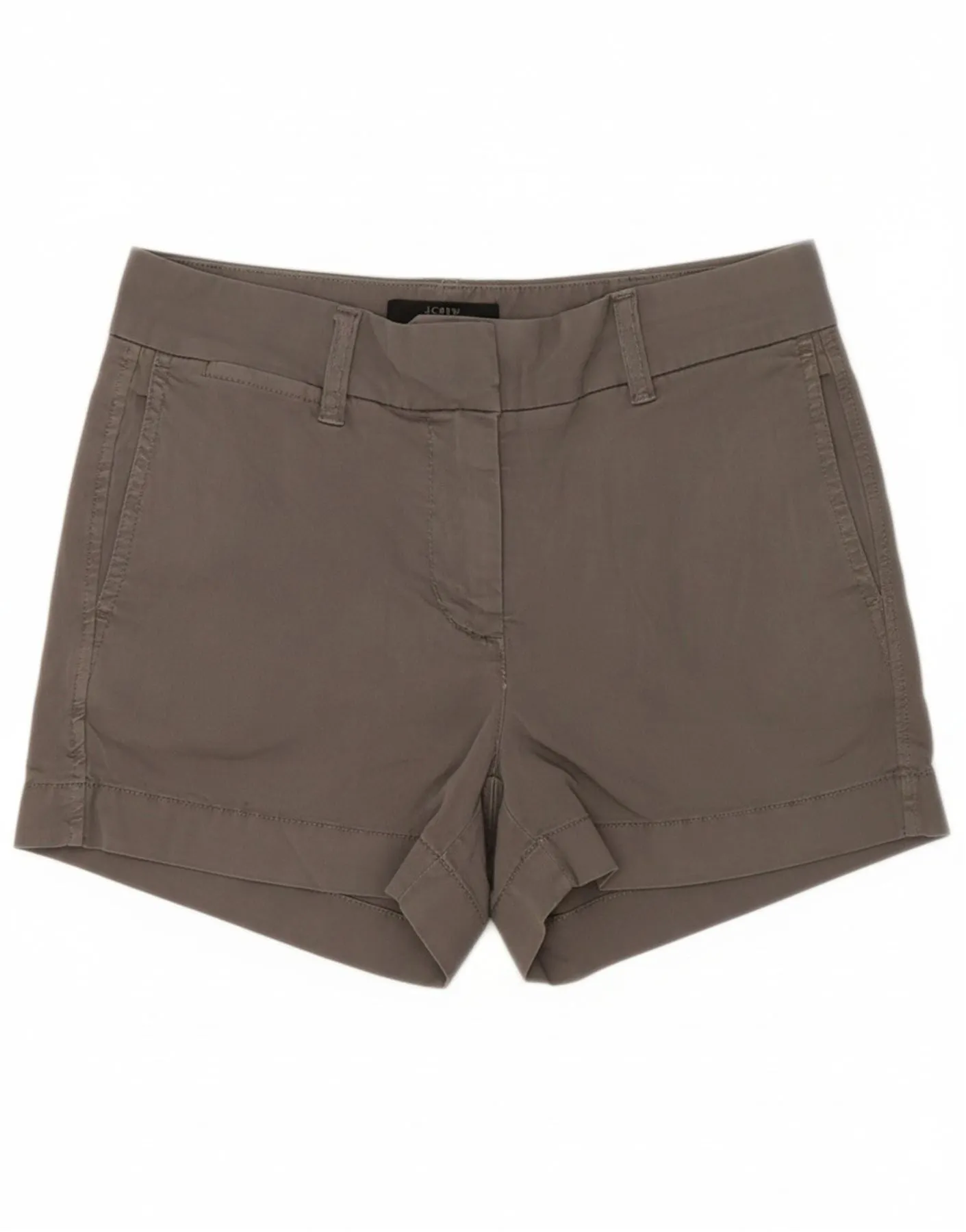 Laser Cut Perforations J. CREW Womens Chino Chino Shorts US 00 2XS W26 Grey Cotton