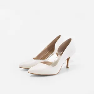 Street Ready Soft Design Cynthia White Glitter Heels