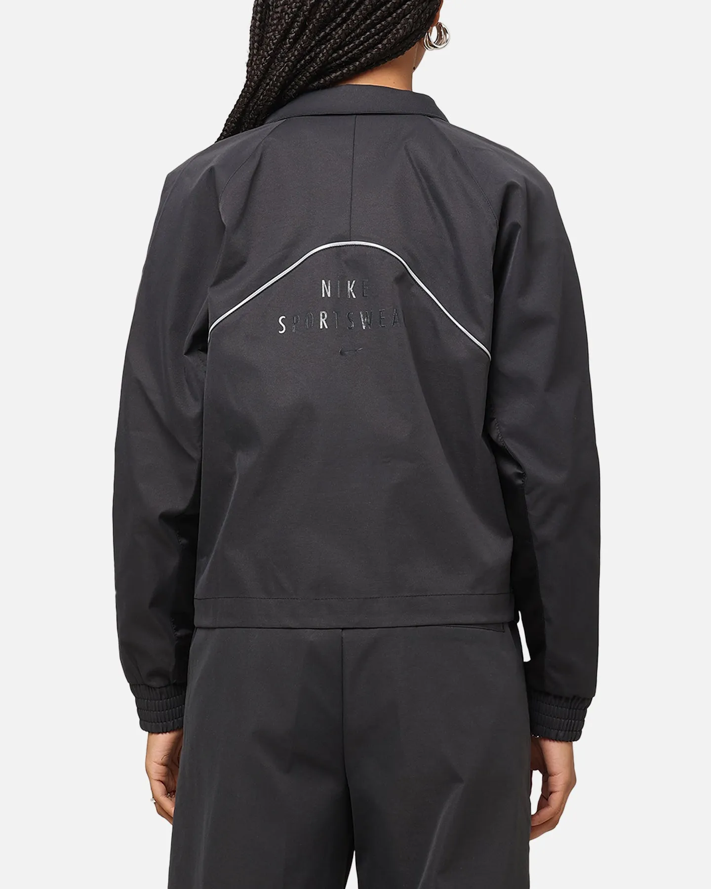 Hazard Acknowledge Nike Women's Sportswear Woven Full Zip Jacket Black/Black