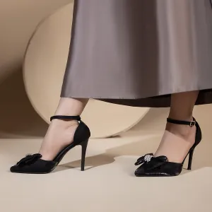 Black Formal Court Shoes L00850017 Decorative High Heels
