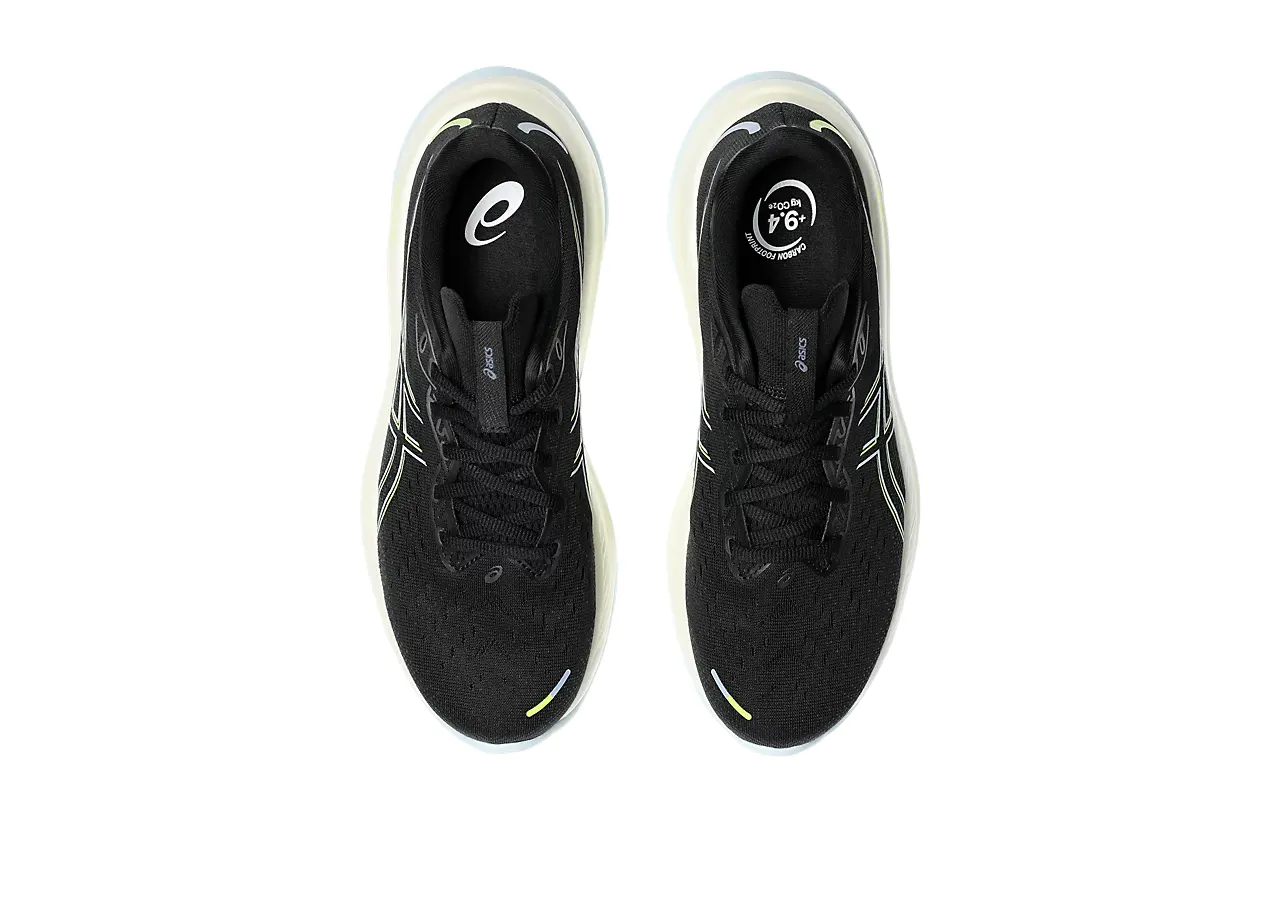 Asics scarpa da corsa da uomo Gel Cumulus 26 1011B792-006 nero-giallo wide - fit comfort