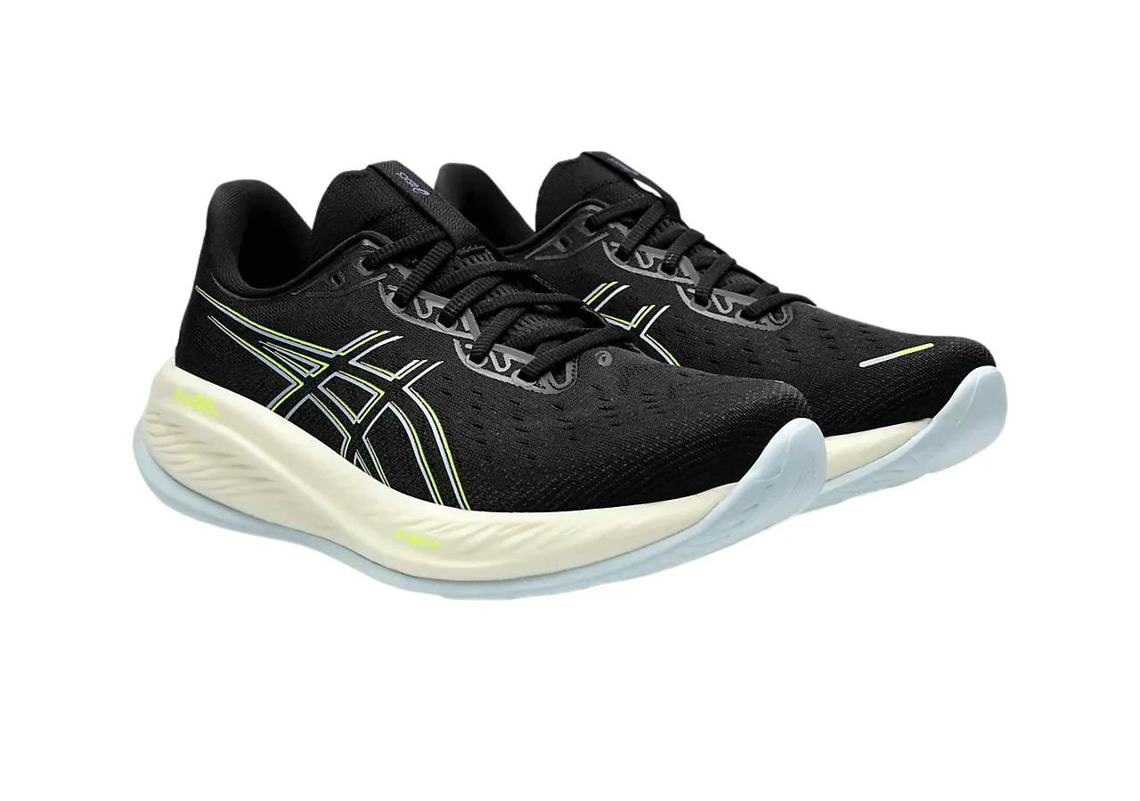 Asics scarpa da corsa da uomo Gel Cumulus 26 1011B792-006 nero-giallo Shock Dispersing Structure metallic running gear
