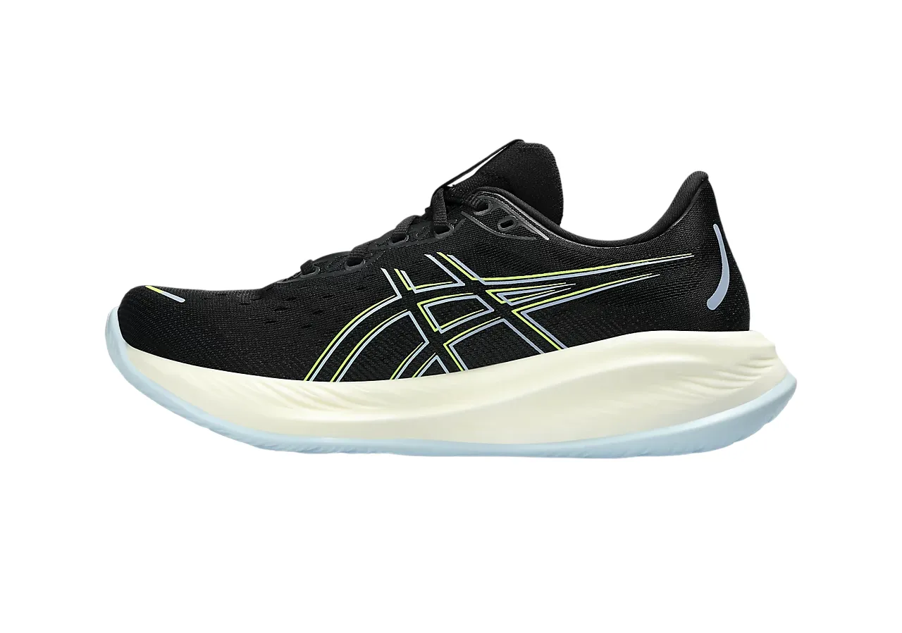 Flexible Upper Material Asics scarpa da corsa da uomo Gel Cumulus 26 1011B792-006 nero-giallo