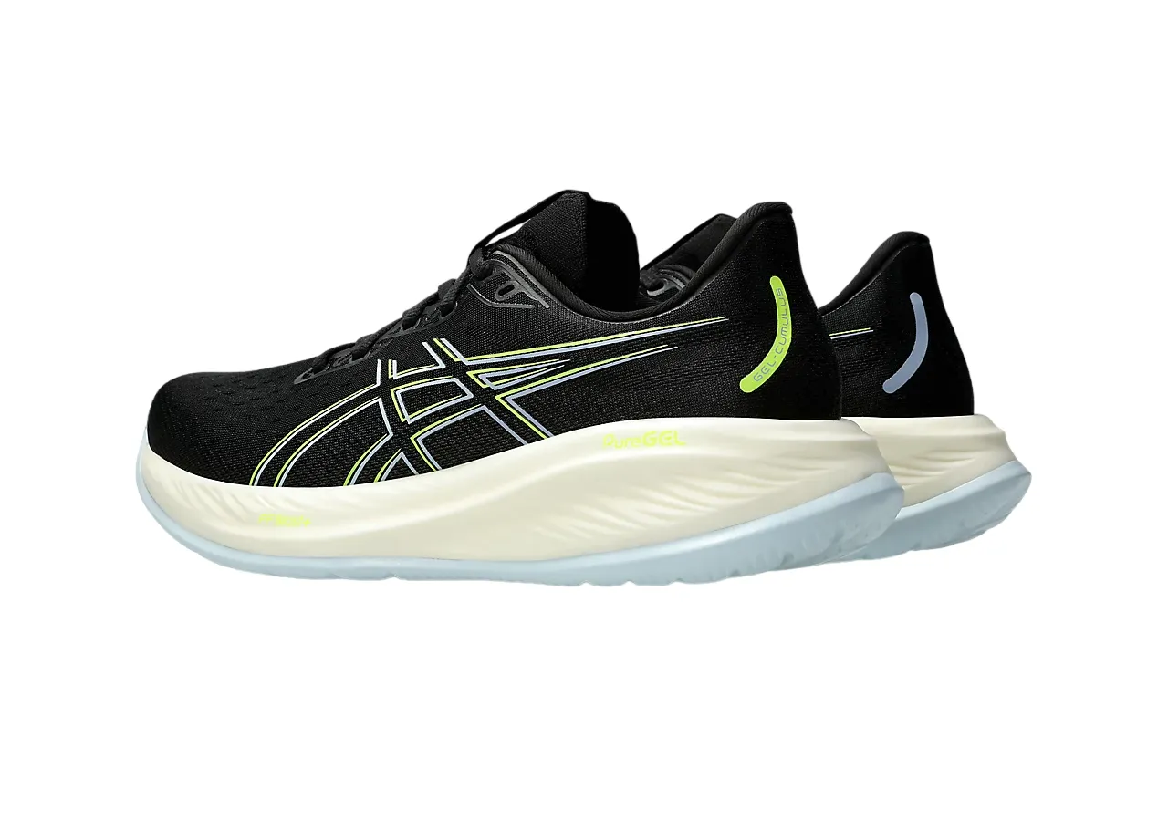 Asics scarpa da corsa da uomo Gel Cumulus 26 1011B792-006 nero-giallo Canvas Upper