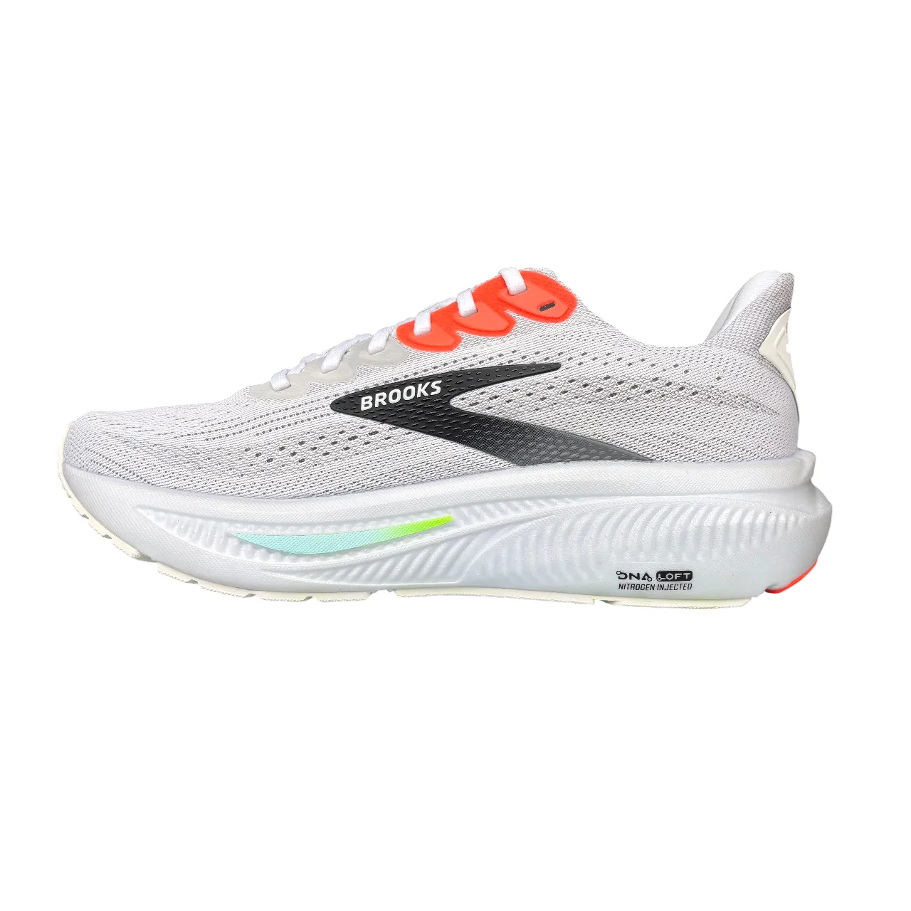 asphalt running wear Brooks Ghost 17 110442 1D 112 | Scarpe Running Uomo Bianco-Rosa-Verde