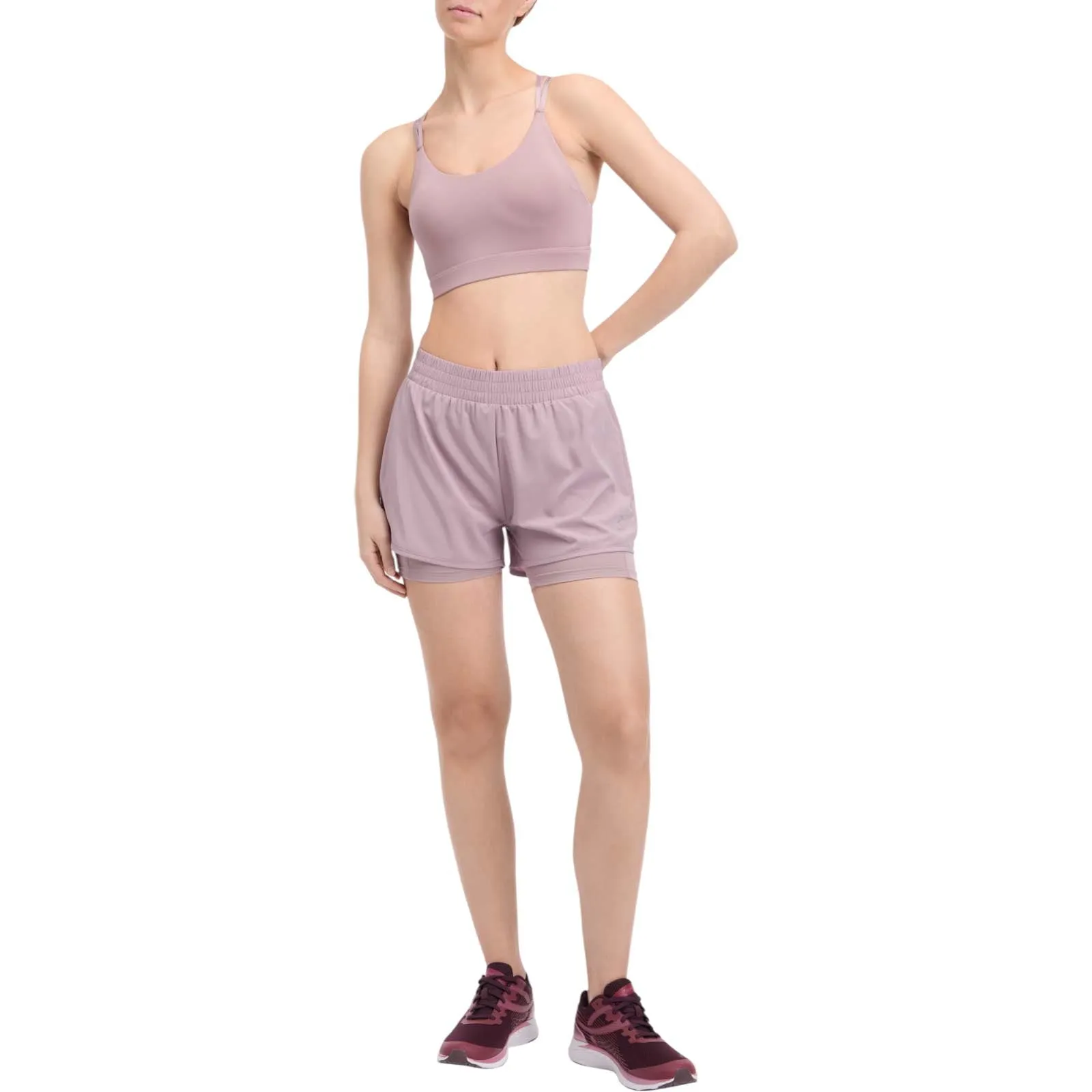 Daily Fit Flexible Hemline Energetics Bamas IX Womens Shorts 2in1 PUR Shorts