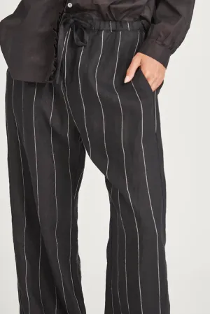 Functional Waist Comfy Flex LINEN STRIPE BENNETT PANT