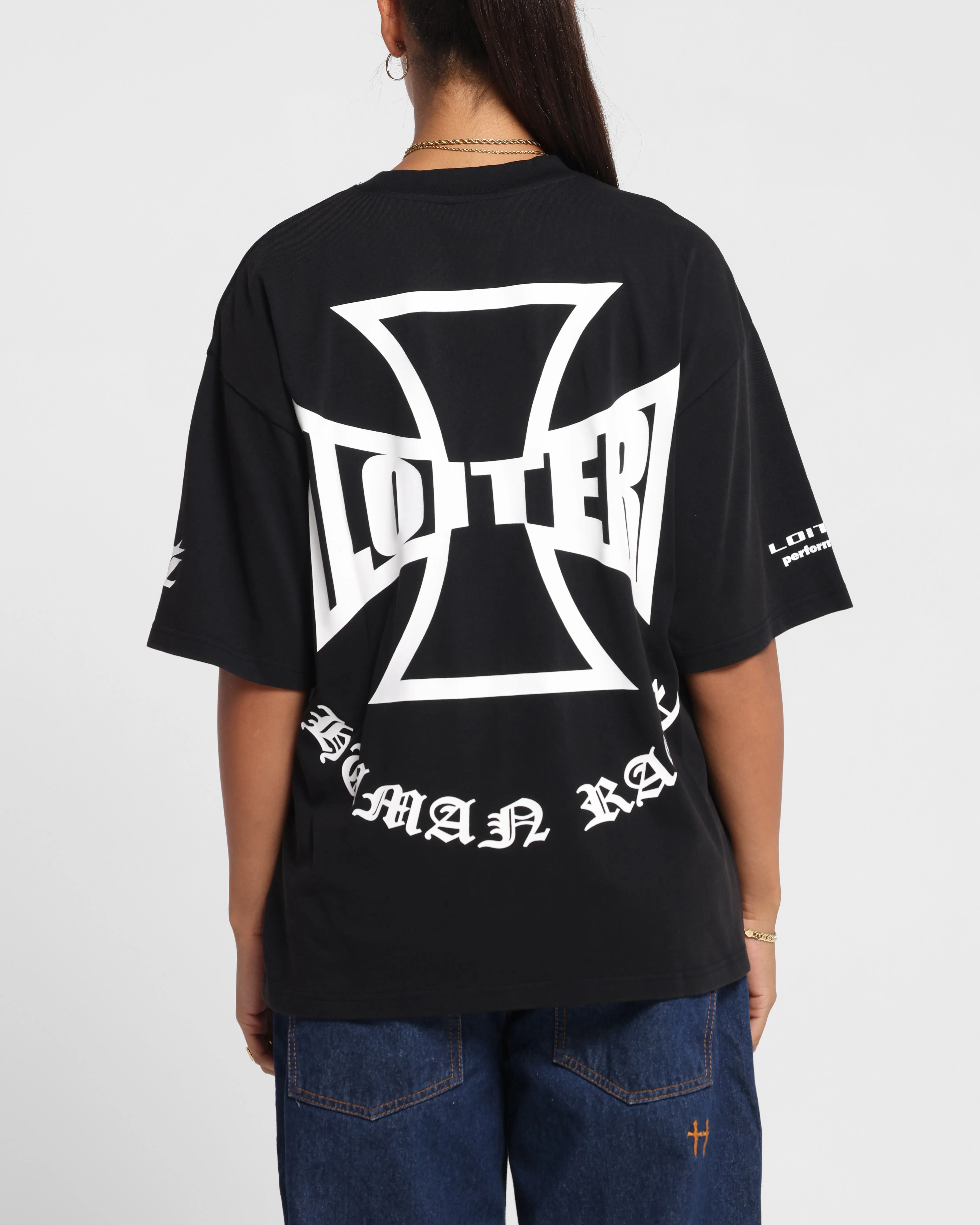 Cozy Wardrobe Loiter Biker Vintage T-Shirt Vintage Black