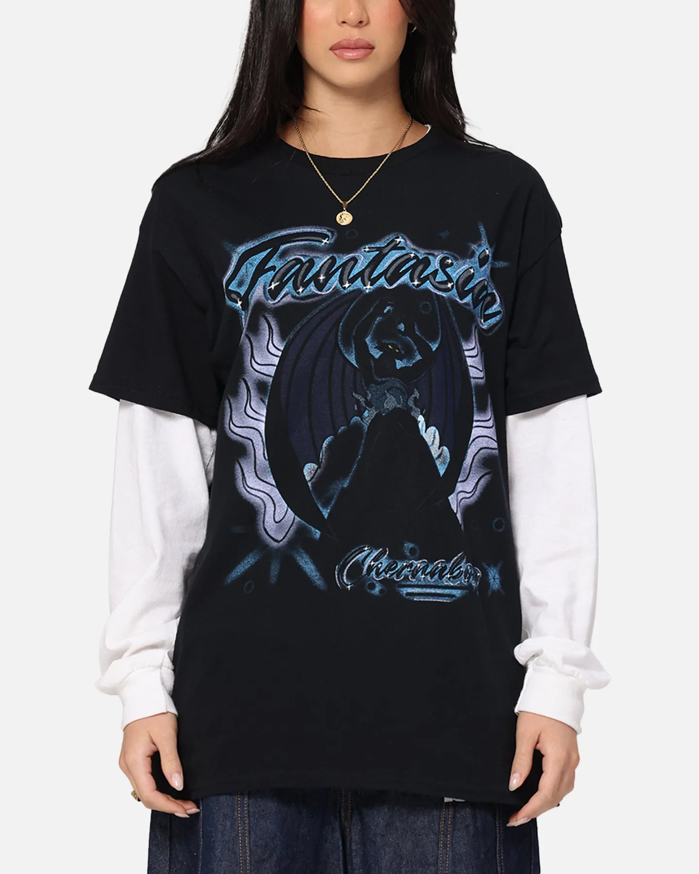kids' Goat Crew Disney Fantasia Chernabog Airbrush T-Shirt Black