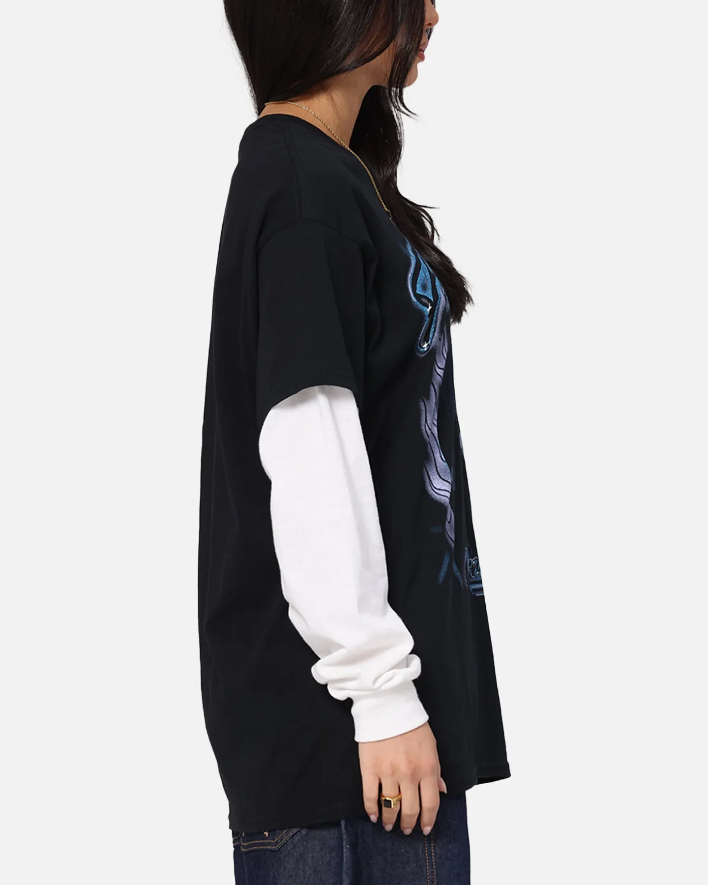 Low Environmental Impact Goat Crew Disney Fantasia Chernabog Airbrush T-Shirt Black