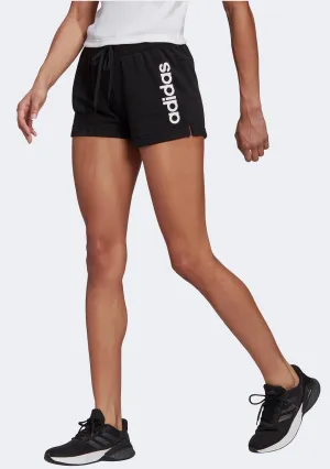 Athletic Silhouette Mid - rise Adidas Women??s Essentials Slim Logo Shorts