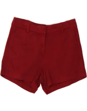J. CREW Womens Chino Shorts US 6 Medium W32  Burgundy Cotton Summer Layers Trendy Look