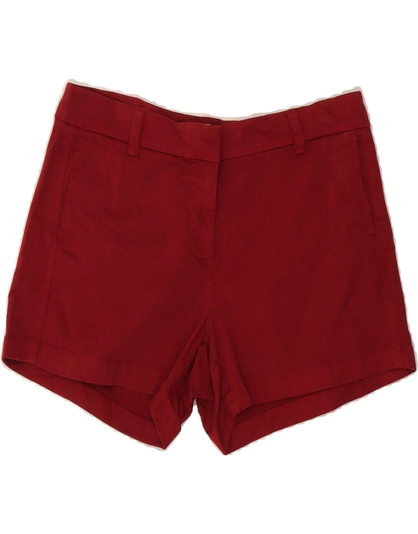 J. CREW Womens Chino Shorts US 6 Medium W32  Burgundy Cotton Summer Layers Trendy Look