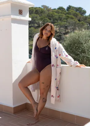 Modern-Edge Plum Bundle - onepiece & robe