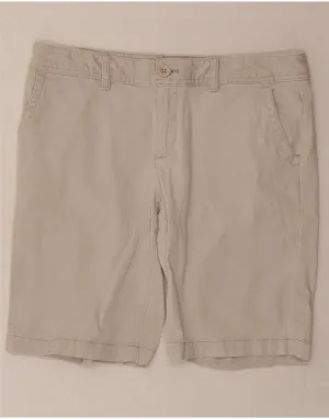EDDIE BAUER Womens Chino Shorts US 6 Medium W30 Beige Cotton Comfort Layer Wear