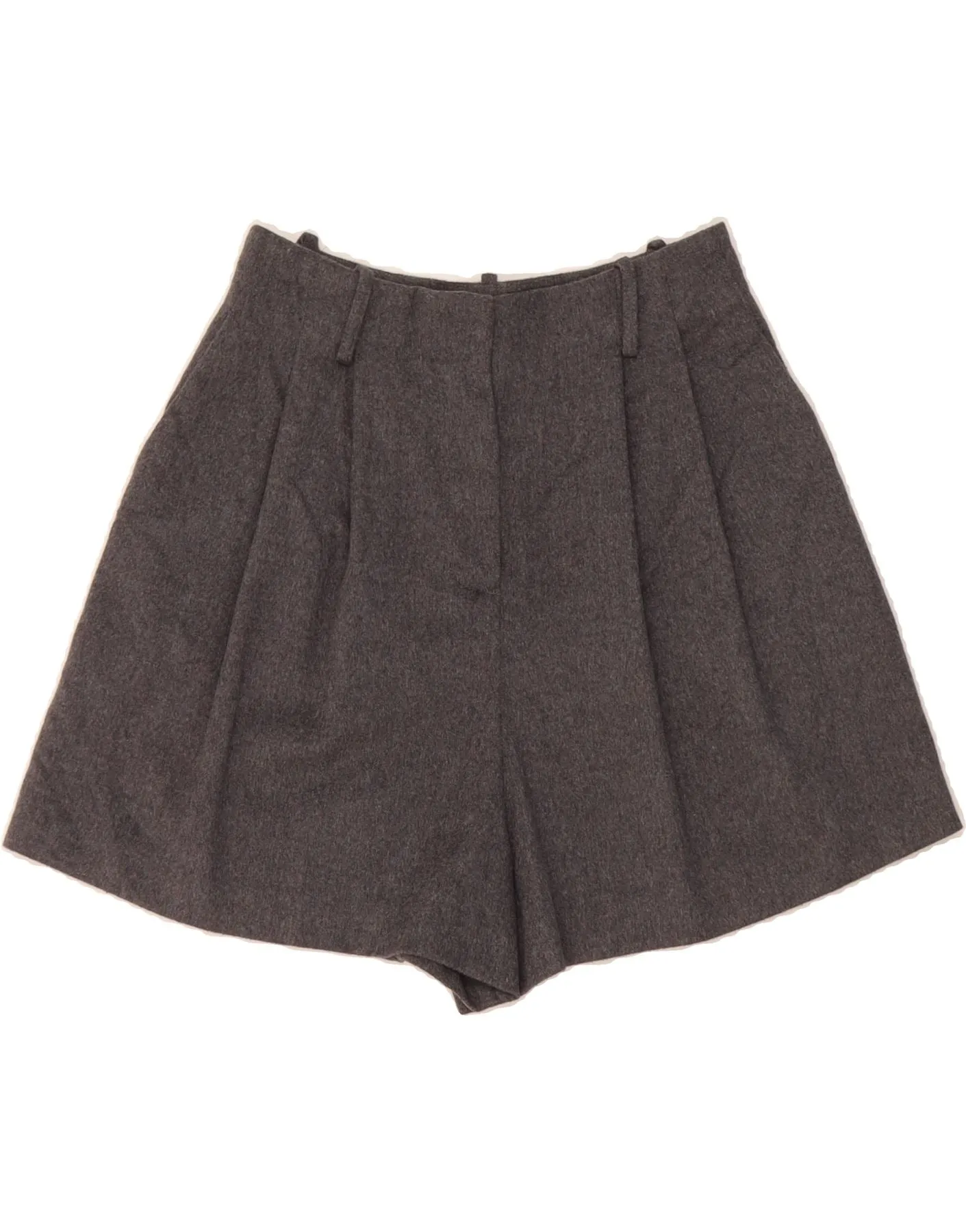 LAZZARI Womens High Waist Pegged Casual Shorts IT 40 Small W26 Grey Flexibility Built-In