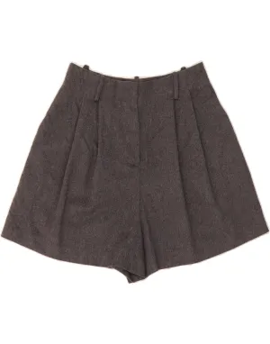 LAZZARI Womens High Waist Pegged Casual Shorts IT 40 Small W26 Grey Flexibility Built-In
