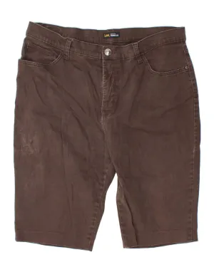 Comfortable Cut LEE Womens Classic Fit Bermuda Shorts US 16 XL W38  Brown Cotton
