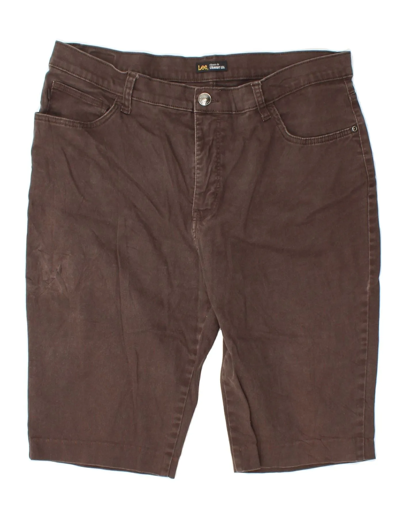 Comfortable Cut LEE Womens Classic Fit Bermuda Shorts US 16 XL W38  Brown Cotton
