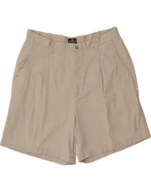 Durable Feel LEE Womens High Waist Chino Shorts US 16 2XL W34 Grey Cotton