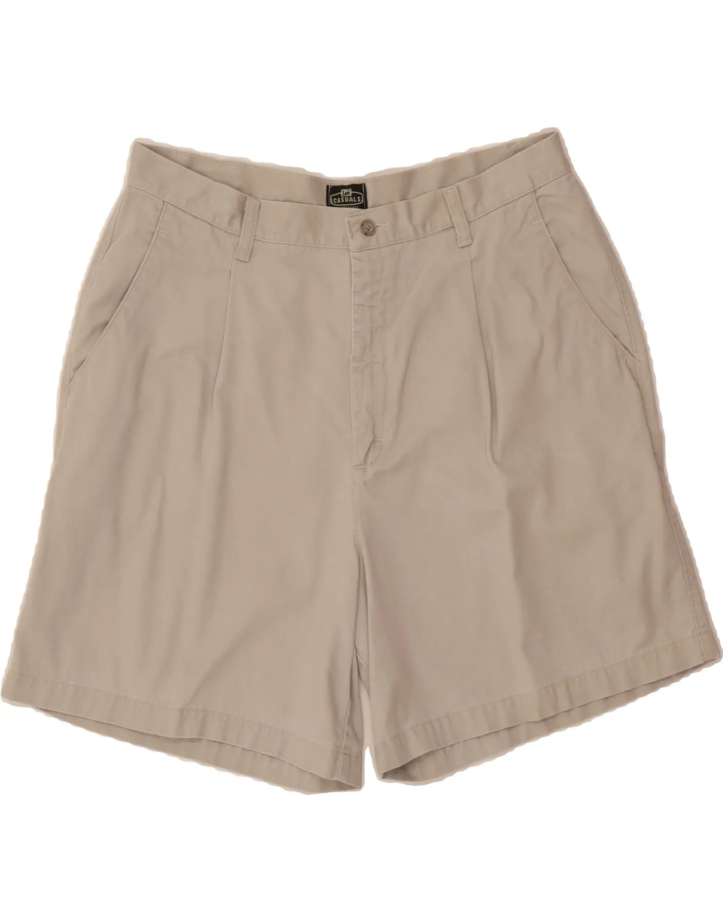 Durable Feel LEE Womens High Waist Chino Shorts US 16 2XL W34 Grey Cotton