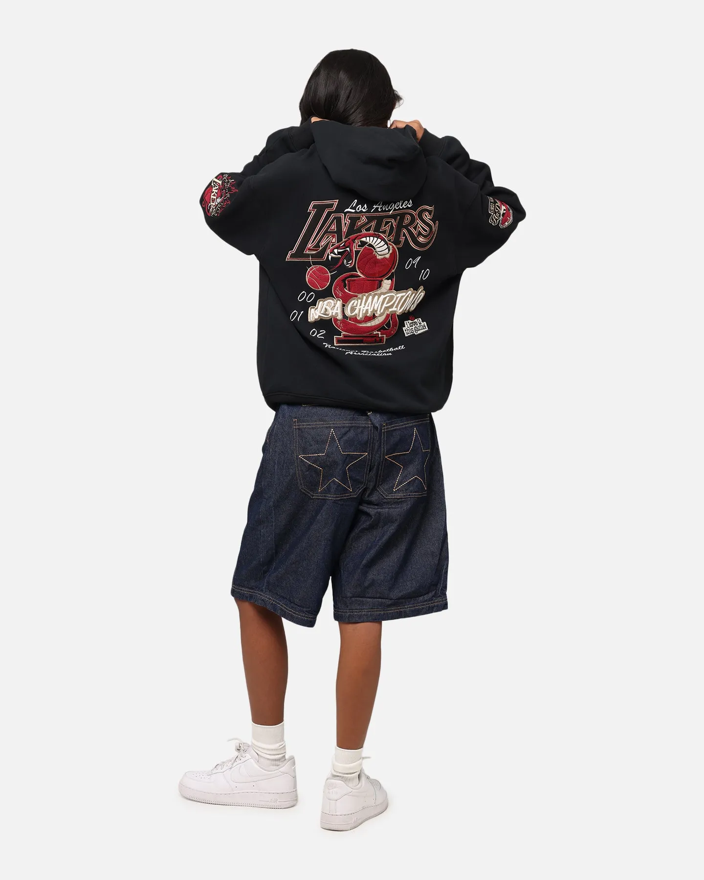 Relaxed Smart Mitchell & Ness LA Lakers First Team Gold Hoodie Faded Black