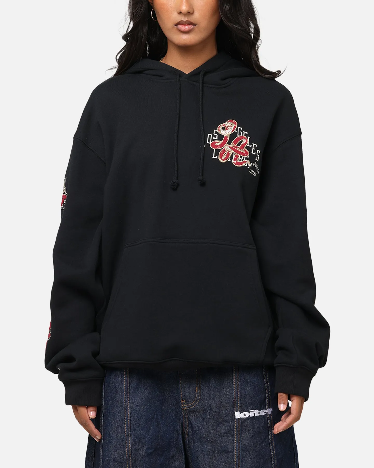 Comfy Essentials Wear Thermal Regulation Fabric Mitchell & Ness LA Lakers First Team Gold Hoodie Faded Black