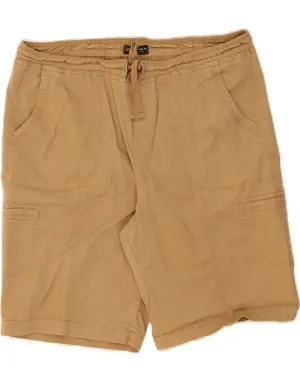 Heat Ready Flexible Waistline LEE Womens Mid Rise Relaxed Fit Cargo Shorts Size 18 XL W38  Beige Cotton