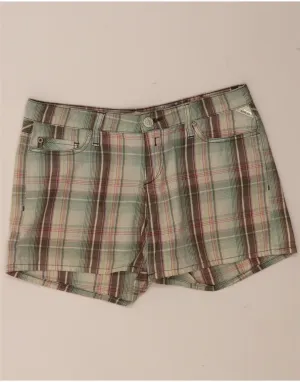 REPLAY Womens Casual Shorts W30 Medium Multicoloured Check Light Wear graduation season