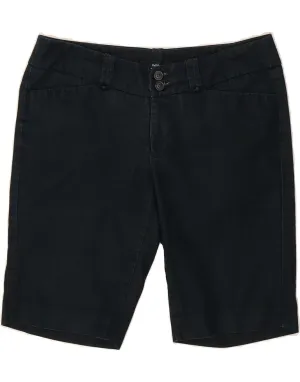 MOSSIMO Womens Stretch Low Waist Casual Shorts US 6 Small W30  Black Metallic accents Quick Layer Wear