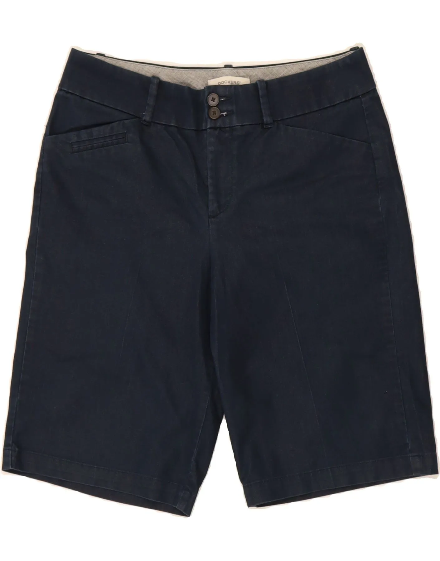 DOCKERS Womens Casual Shorts US 6 Medium W32  Navy Blue Cotton Casual Wear Active Flex Fit