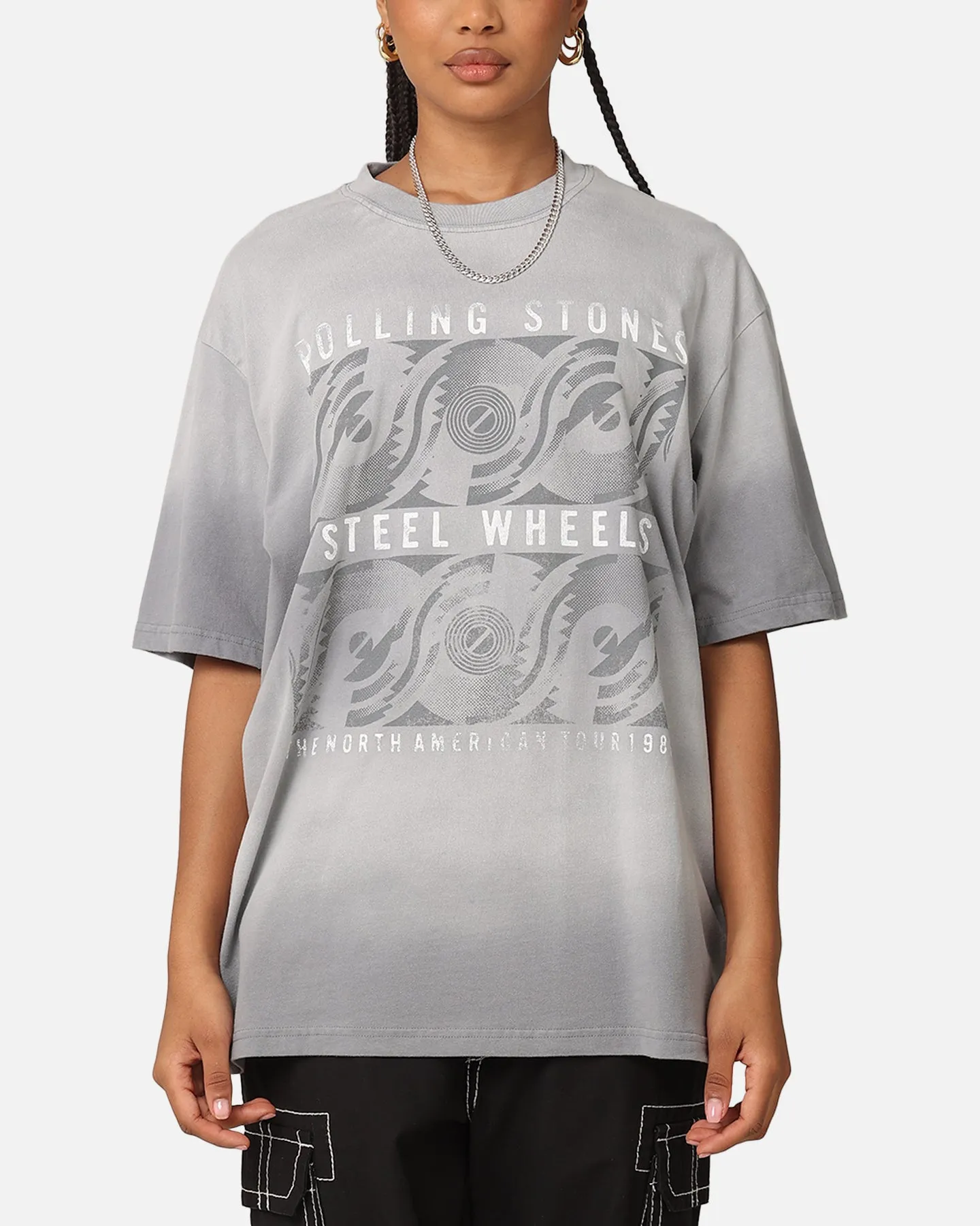 The Rolling Stone The Stones Sunfade T-Shirt Sun Washed Blue Effortless Fashion Street Trendy