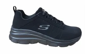 Skechers scarpa sneakers da donna Fashion Fit True Feels 88888366 BBK nero Mobility