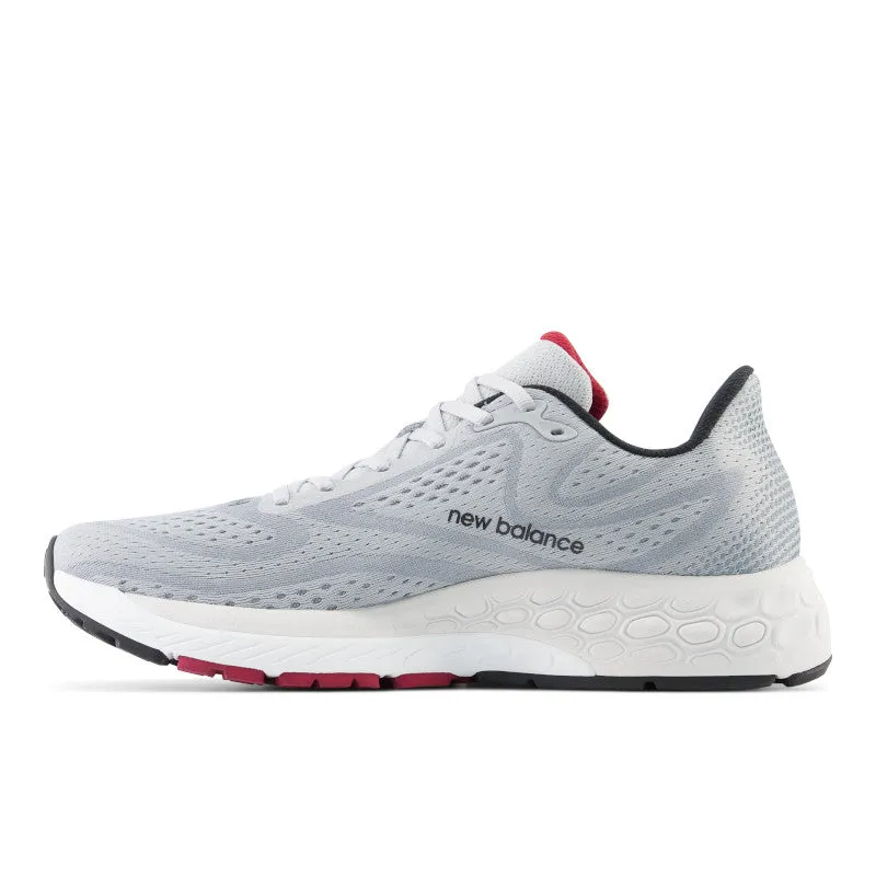 Fresh Foam X 880v13 - Aluminum Grey with Crimson and Black - Men's Foot Landing storage - friendly