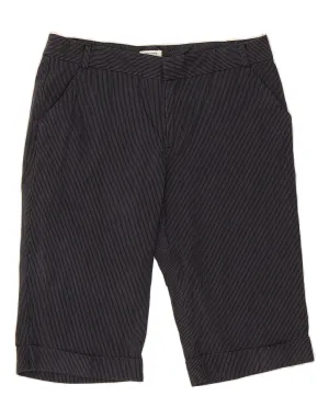 concert outfit DOCKERS Womens Bermuda Shorts US 14 XL W36 Navy Blue Pinstripe Cotton