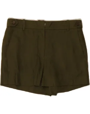 J. CREW Womens Chino Shorts US 2 XS W28  Green Linen Sport Flex Wear No Ride Up Design