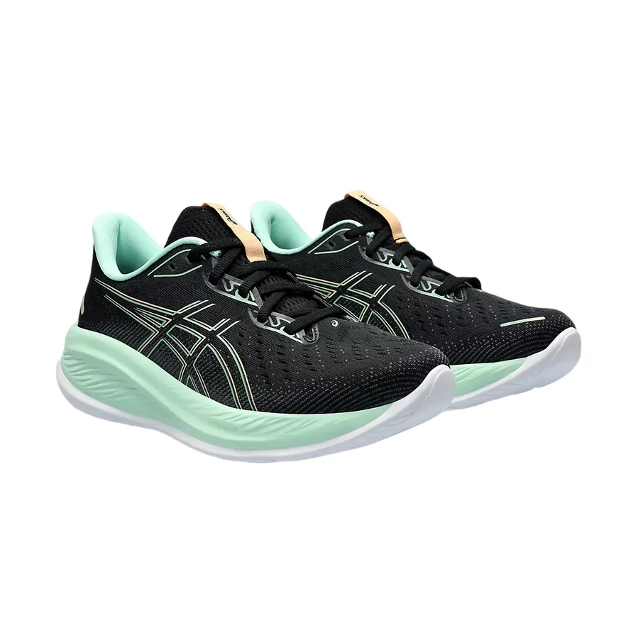 Asics scarpa da corsa da donna Gel Cumulus 26 1012B599-001 nero-menta reinforced - toe - area shoes