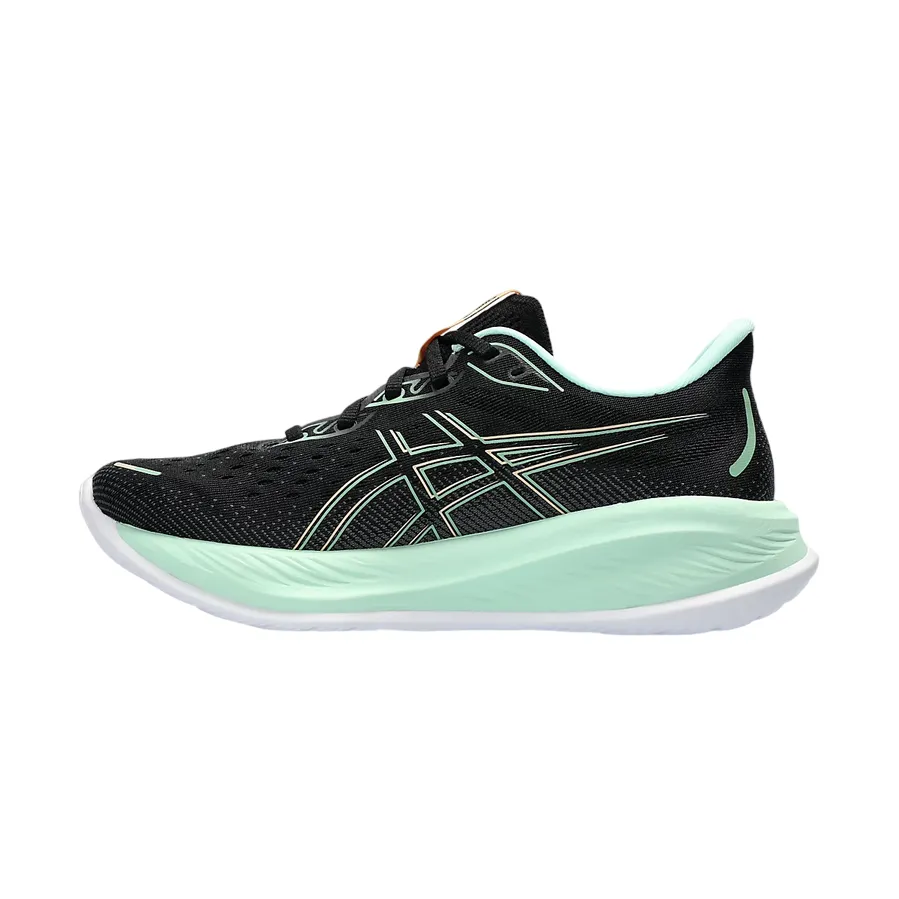 Asics scarpa da corsa da donna Gel Cumulus 26 1012B599-001 nero-menta shoe length snug - fit
