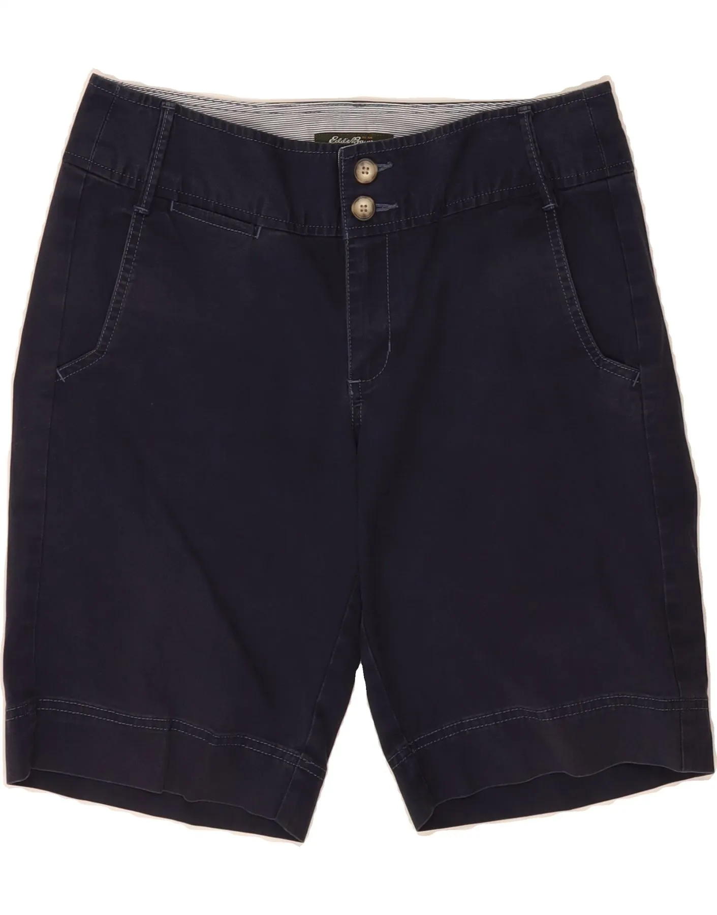 EDDIE BAUER Womens Blakely Fit Casual Shorts US 6 Medium W30  Navy Blue Quick Action Snag Free Design