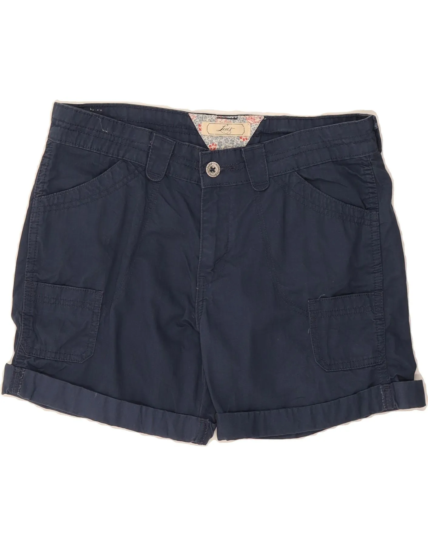 LEVI'S Womens Cargo Shorts US 10 Large W34  Navy Blue Cotton prom night