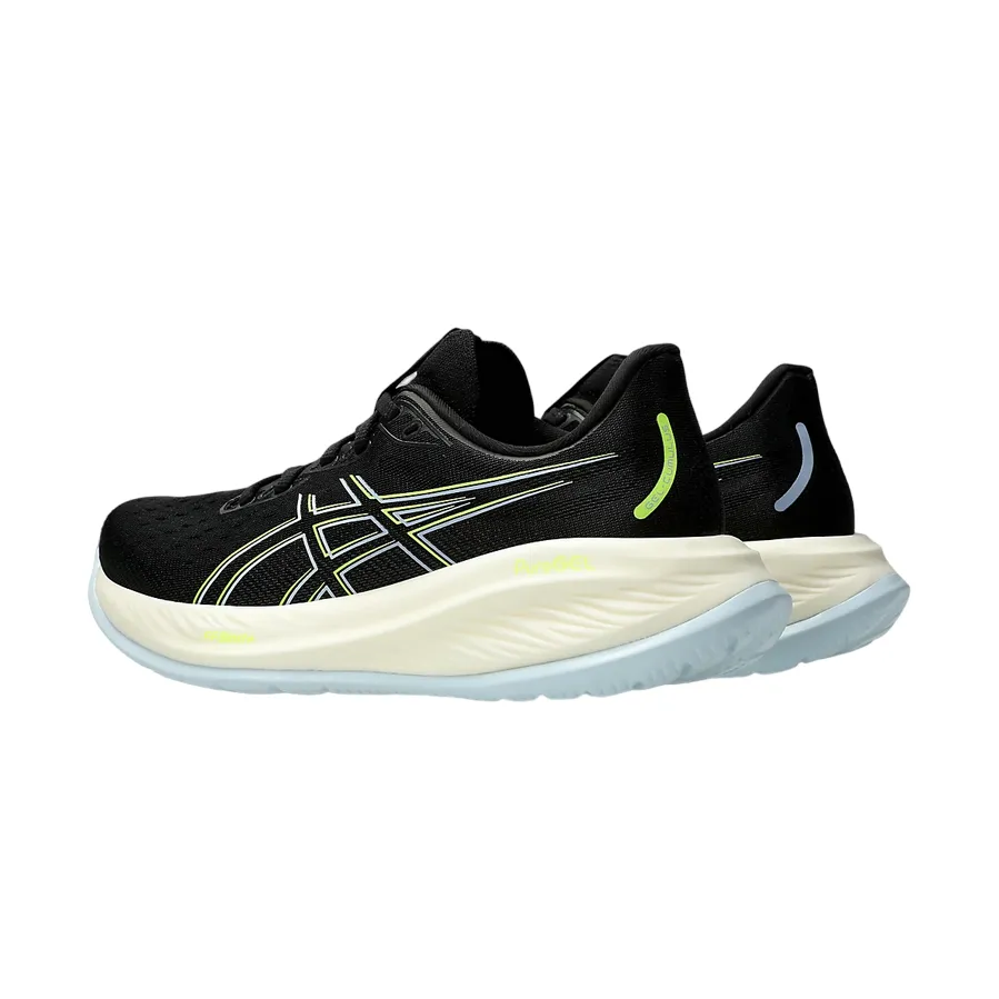 flexible - sole - design - adaptability shoes Asics scarpa da corsa da donna Gel Cumulus 26 1012B599-006 nero-giallo