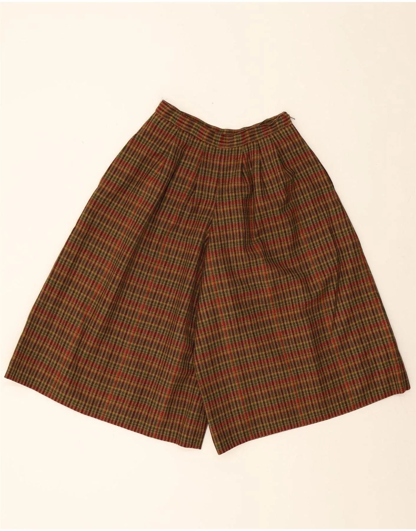 Collectible Nylon shorts VINTAGE Womens Pegged Bermuda Shorts IT 40 Small W26 Brown Check Wool