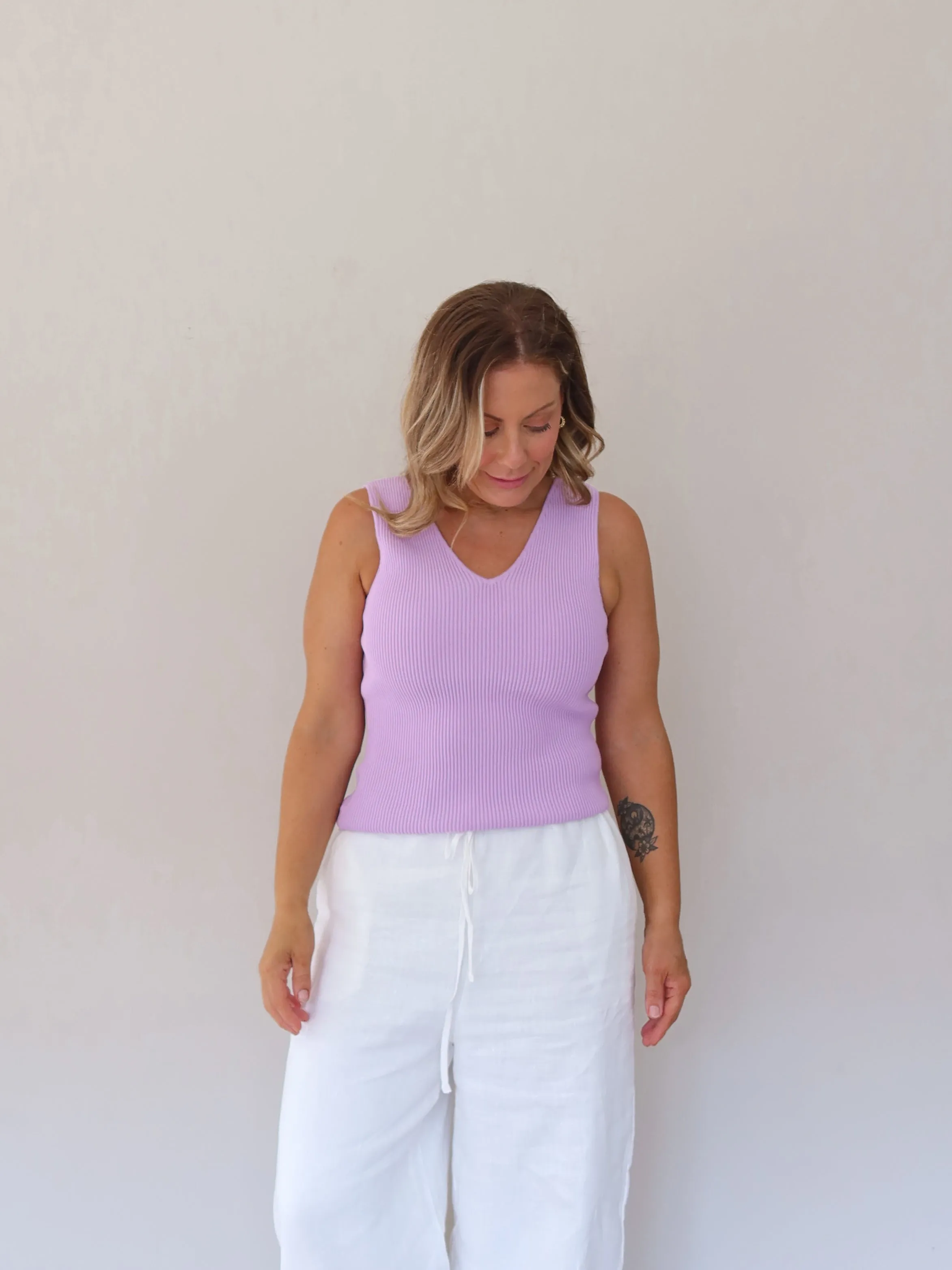 Amina Tank - Lilac water - permeable