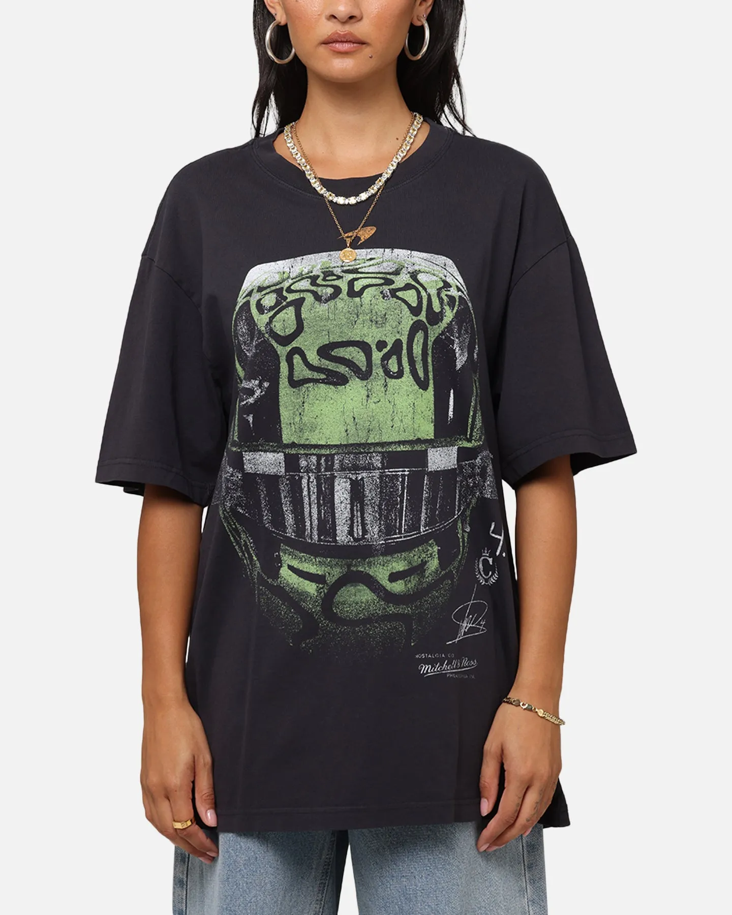 Mitchell & Ness X Mclaren Lando Norris Helmet T-Shirt Faded Black Functional Fashion