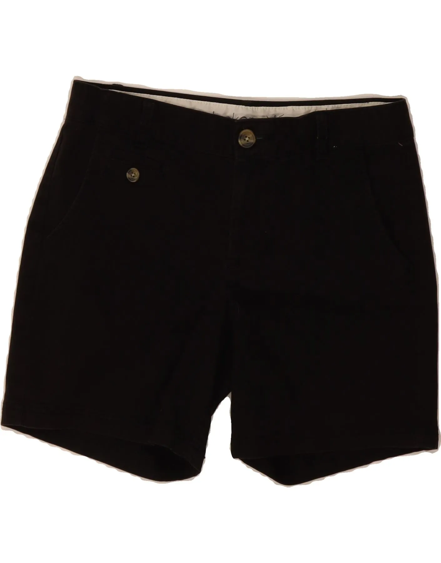 Stylish Fit Breathable Cut DOCKERS Womens Chino Shorts US 6 Medium W30  Black Cotton