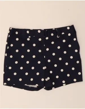 ElasticHem MICHAEL KORS Womens Chino Shorts US 4 Small W30  Navy Blue Polka Dot