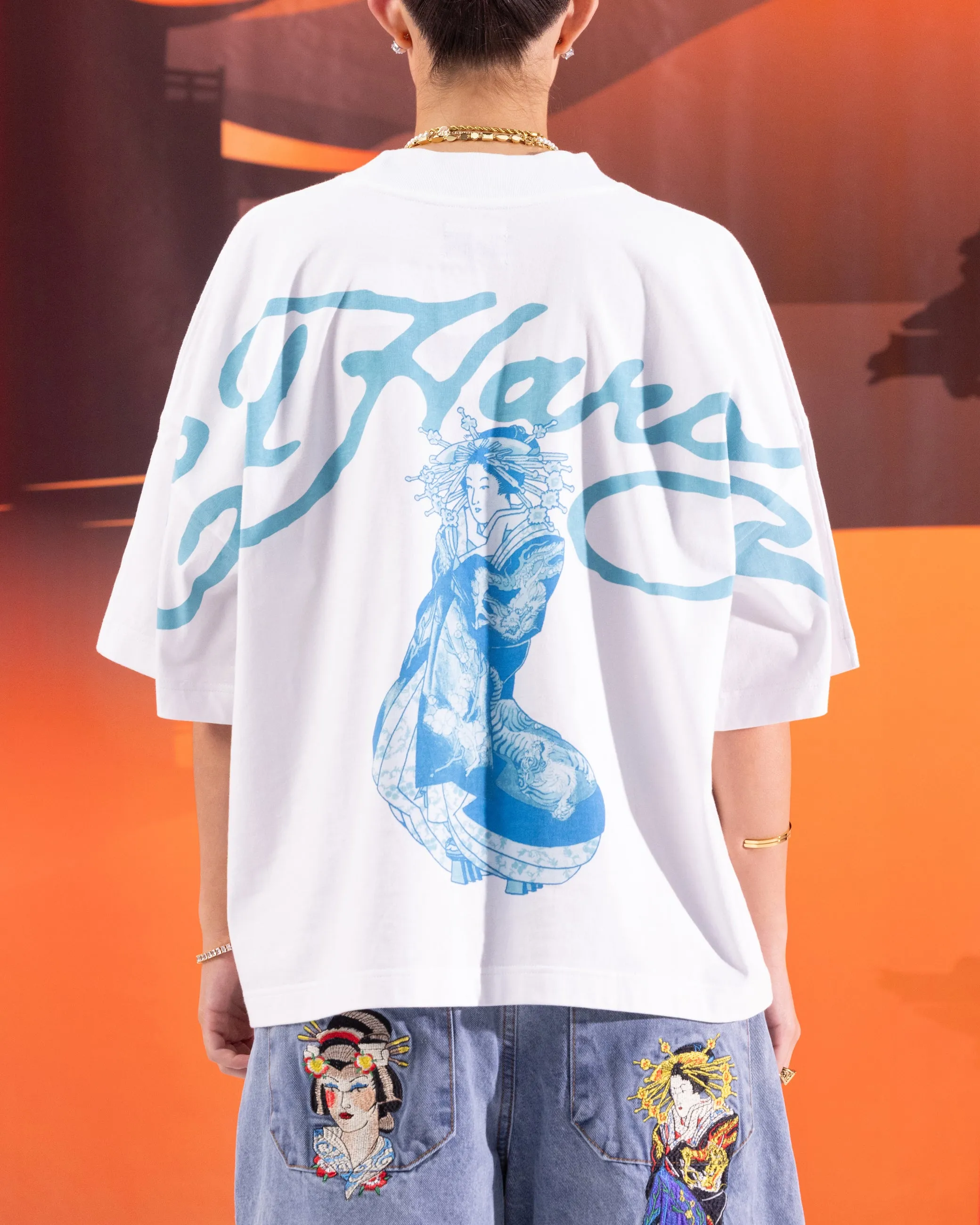 Ed Hardy Geisha T-Shirt Off White Modern Wear Classic Comfort Style