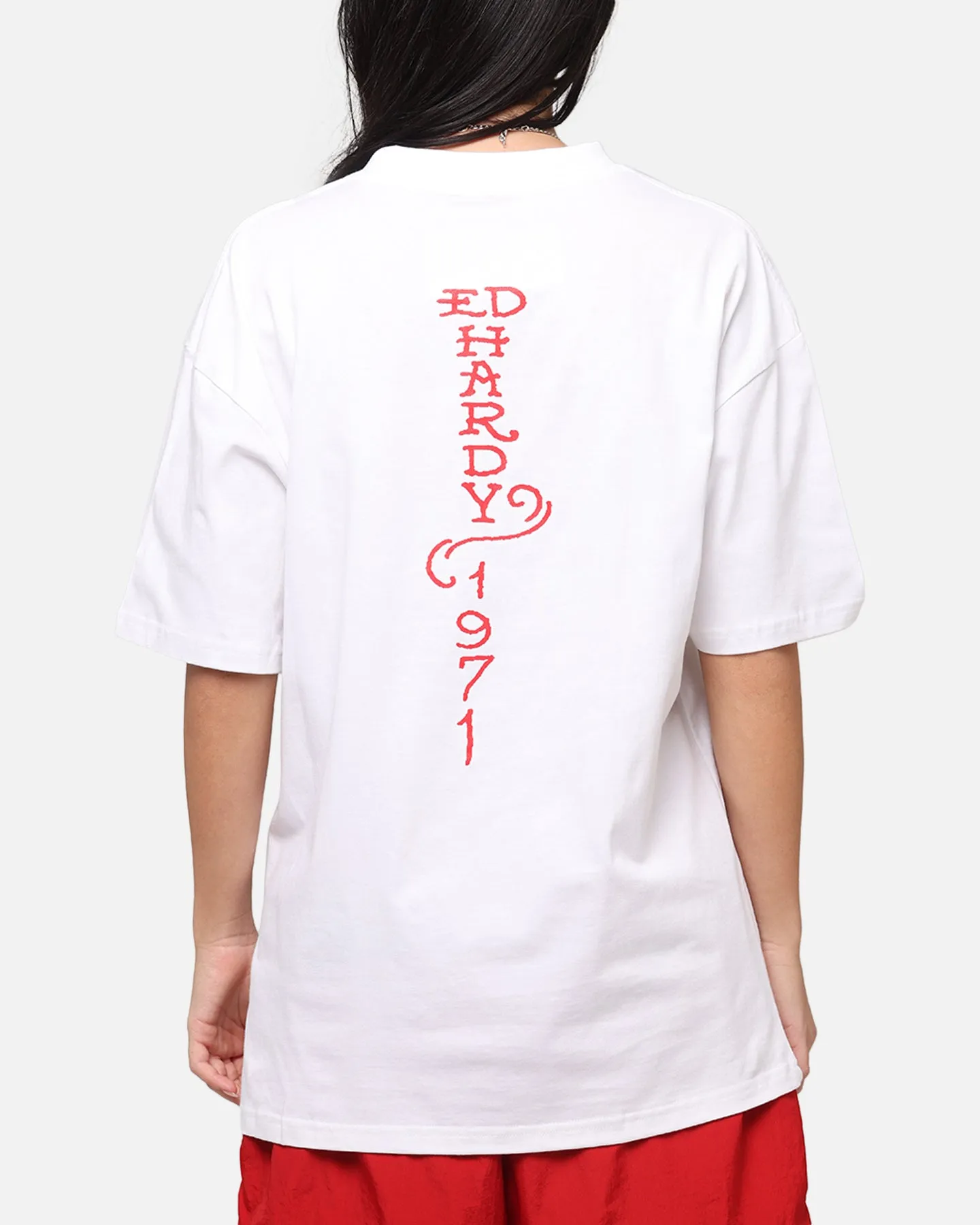 Ed Hardy Lost Luck T-Shirt White Street Smart