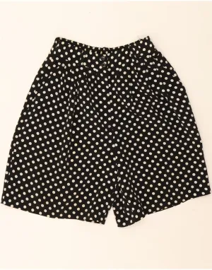 NEW FAST Womens High Waist Pegged Shorts EU 40 Medium W28  Black Polka Dot Flame Retardant Coating vacation look