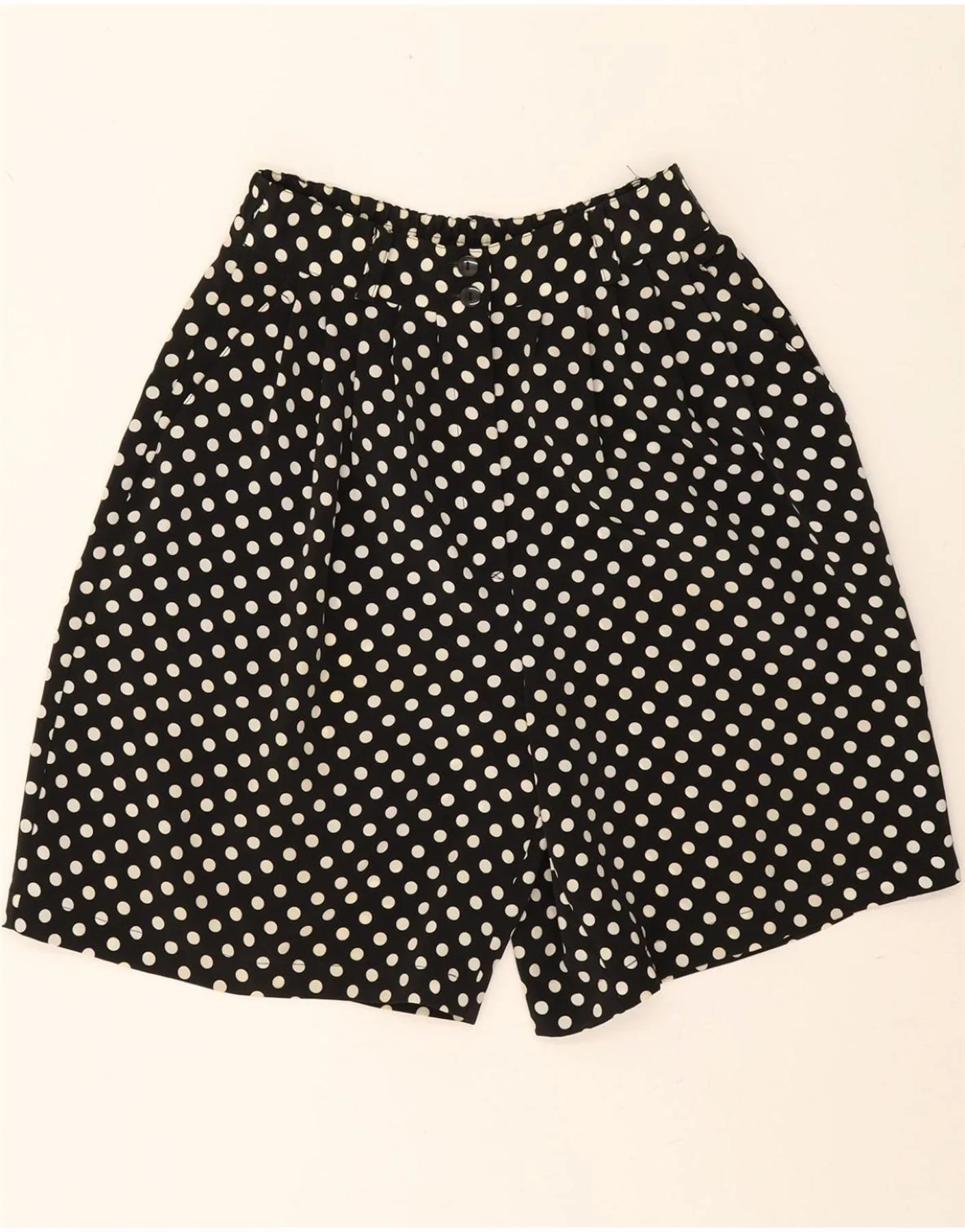 NEW FAST Womens High Waist Pegged Shorts EU 40 Medium W28  Black Polka Dot Flame Retardant Coating vacation look